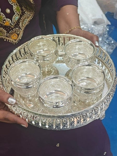 German silver tray with bowl set.